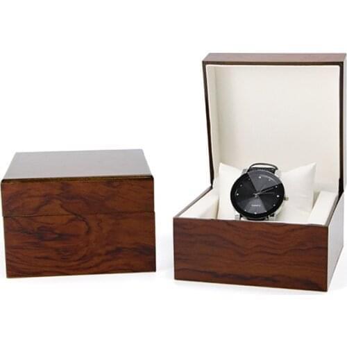 High Quality Walnut Wood Wrist Watch Box Organizer Package Bangle Bracelet Jewelry Storage Gift Box