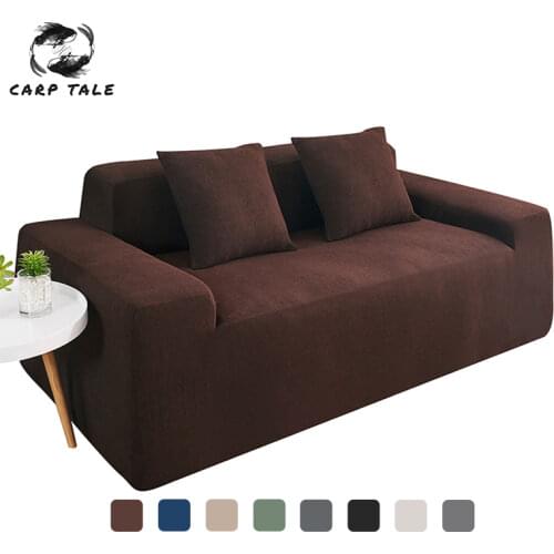 1-4 Seat Sofa Cover Waterproof Solid Color High Stretch Slipcover All-inclusive Elastic Couch Cover Sofa Covers for Dining Room