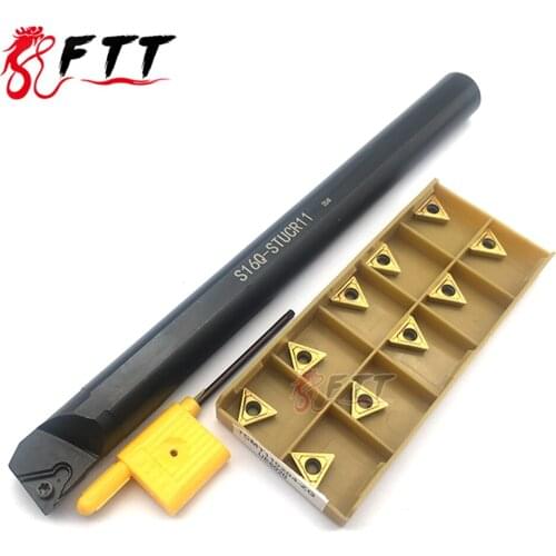 1pc S16Q-STUCR11 holder with 10 pcs TCMT110204 high quality carbide inserts Cnc 16MM knife drill rod lathe lnternal turning tool