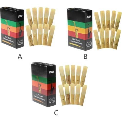 10pcs Bb Tenor Saxophone Reeds Strength 2 2.5 3 Sax Woodwind Instrument Parts N58B