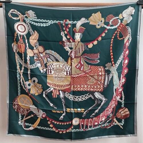 100% Silk Head Scarves Hijab Women Large Square Silk Shawl Wraps 35"x35"