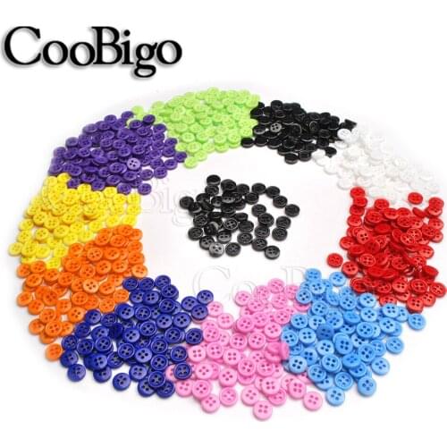 100Pcs Colorful 4 Holes 12L(7.5mm) Resin Buttons For Craft Round Sewing Buttons Scrapbook DIY Home Decoration Accessories