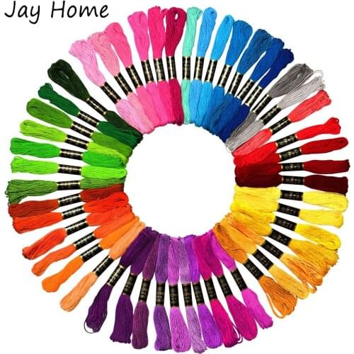 50/100 Skeins Rainbow Color Cross Stitch Thread Embroidery Floss DIY Craft Handmade Embroidery Thread Bracelets String Threads
