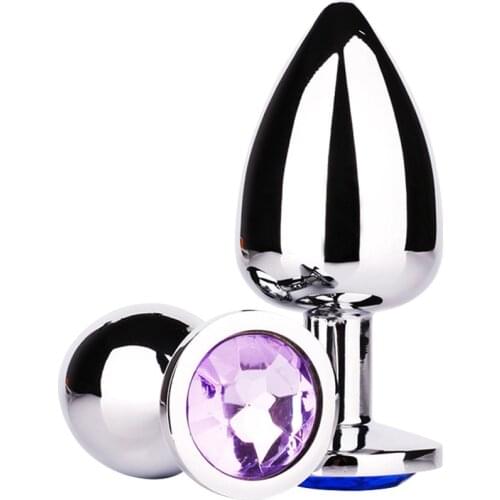 Anal Plug Metal Sex Vibrator Metal Anal Toys Stainless Smooth Steel Metal Anal Dildo Toys Sex Shop Female Male Big Random Color