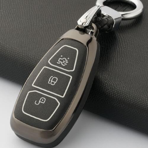 Zinc alloy Car Remote Key Case Cover holder for Ford Fiesta Focus 2 3 MK2 MK3 Mondeo MK4 Ecosport Kuga Escape Explorer Ranger