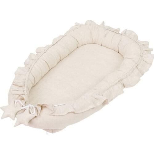 Baby Bed Removable Sleeping Nest Crib Lace Decoration with Pillow Travel Playpen Cot Infant Toddler Infant Cradle Mattress