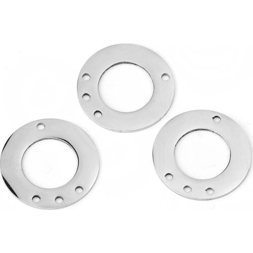 DoreenBeads Fashion 304 Stainless Steel Chandelier Connectors Circle Ring Silver Color Jewelry DIY Findings 22mm Dia., 1 PC