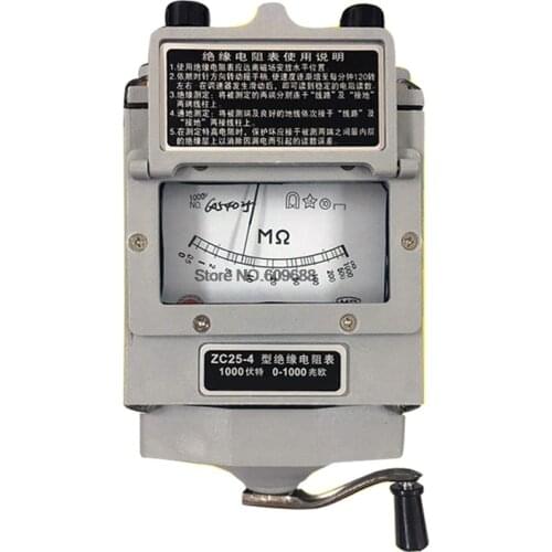 ZC25-3 ZC25-4 ohm Insulation Megohm Tester Resistance Meter Megger Megohmmeter 500V/1000V 2500V