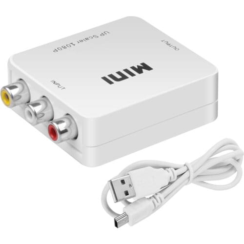 Kebidu High Quality Full HD 1080P RCA AV Male to Female Converter Mini Composite CVBS to HDMI-compatible Audio Converter