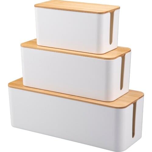 Storage Box Power Strip Wire Case Plastic Power Strip Cable Storage Container Socket Organizer Network Line Storage Bin Cable