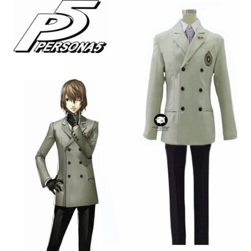 Game Persona 5 Cosplay Goro Akechi School Uniform P5 Costumes Suits Cosplay Costume Custom Made