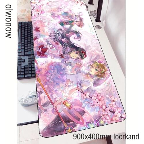 Cardcaptor Sakura mousepad 900x400x3mm gaming mouse pad esports gamer mat computer desk padmouse keyboard locrkand play mats