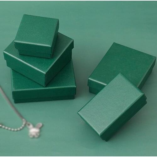 Creative Gift Box Dark Green Packaging Wedding Party Gift Box Pendant Earrings Jewelry Box Birthday Romantic Surprise Supplies