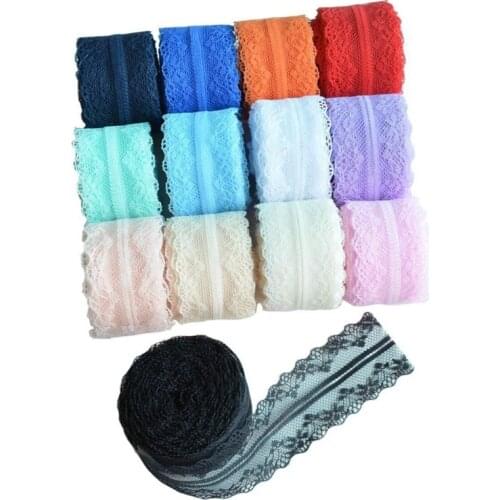 4.5cm Lace Tape DIY Apparel Sewing Fabric White Black Blue Red Pink Purple Beige Gray Lace Trimming Gift Packaging Lace Ribbon