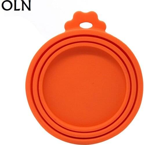 Pet Dog Cat Grains Food Canned Cover Food Grade Silica Cover for Pet Grains Cover Silicone Lids Lid Bowl Cover
