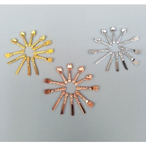 Doll house DIY accessories charm knife and forks mini gardener tools for 1/6 BJD ob11 blythe doll accessories