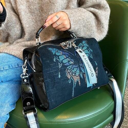 Diamanten Vlinder Kralen Vrouwen Handtas Merk 2021 Mode Luxe Handtas Multifunctionele Leisure Schoudertas Reistas