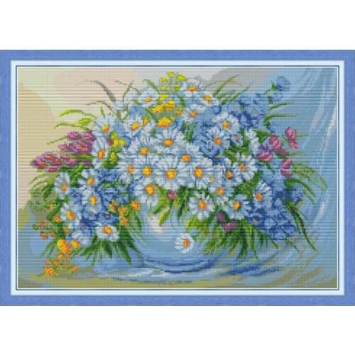 Daisy 6 cross stitch kit aida 14ct 11ct count print canvas cross stitches needlework embroidery DIY handmade