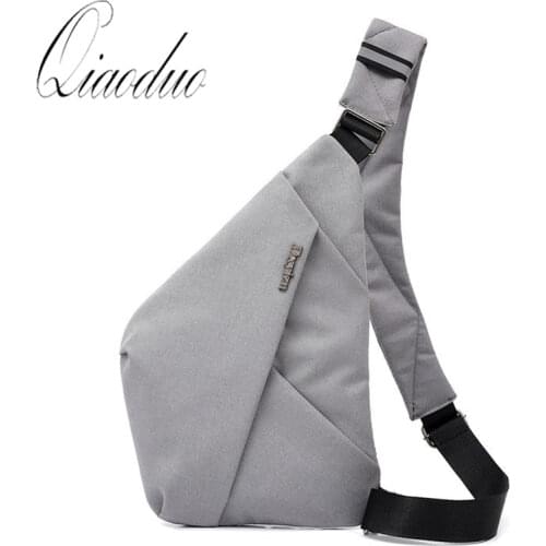 Qiaoduo Mens chest bag crossbody bag multifunctional casual shoulder bag anti theft security strap digital storage travel Bags