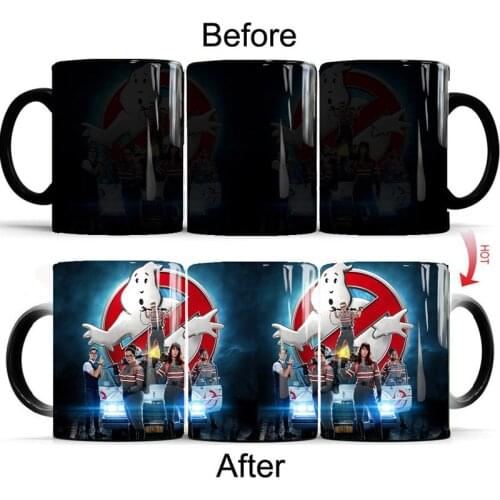 2019 New Creative Magic Ghostbusters Mug Changing Color Mug Coffee Mugs Cup Moring Milk Cup Mugs Gift For Friends Children Kids