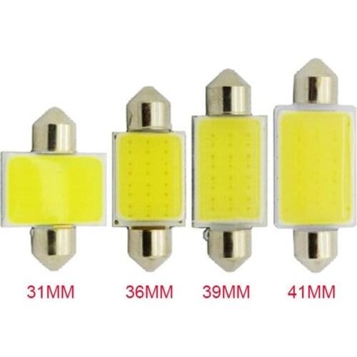 New Car C10W C5W COB Reading LED Signal Light Festoon 31mm 36mm 39mm 41mm White Trunk Bulbs License Plate Interior Dome Lamp