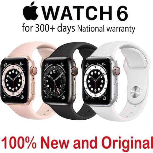 New Original Apple Watch Series 6 GPS Cellular 40MM/44MM iWatch Aluminum Case with 5 Colors Sport Band Smart watch