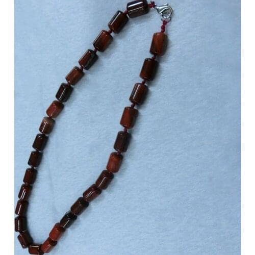 Wholesale 6pcs Bohemian Jewelry Natural Quartz Carnelian Red Stone Columns Stone Matching Necklaces Women Beaded Necklace Free