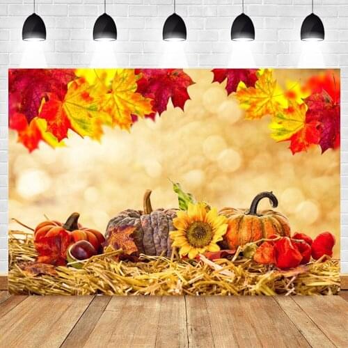 Yeele Autumn Natural Scenery Backdrop Photocall Maple Leaves Flowers Glliter Photographic Photography Background Photo Studio