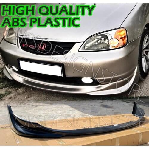 For JDM HONDA Civic VTEC2 2001 2002 2003 Front Bumper Lip S2000 STYLE PLASTIC Splitter Diffuser Lip Body Kit Spoiler