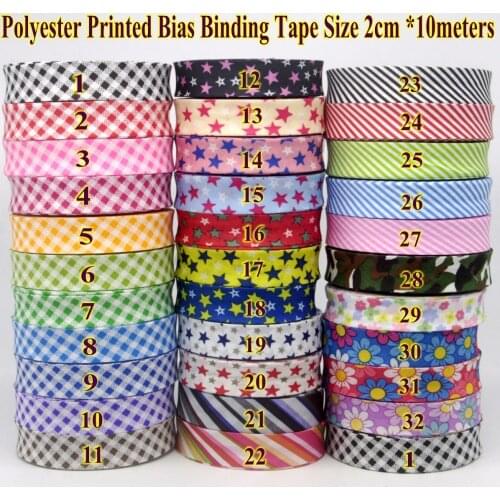 Free shipping--Polyester checks patterns bias tape, scotch bias binding Tape, size: 20mm,3/4" *20meter sewing material DIY hand