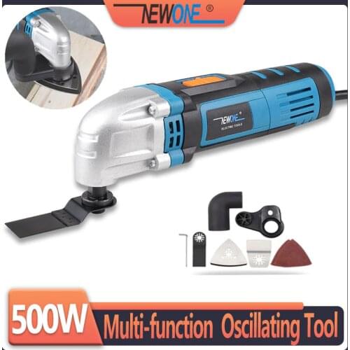 NEWONE 500W Oscillating Multi-tool Electric Trimmer Multi Angle Cutting Power Tool Renovator with saw blades