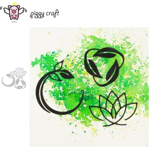 Piggy Craft metal cutting dies cut die mold Wreath of leaves Scrapbook paper craft knife mould blade punch stencils dies