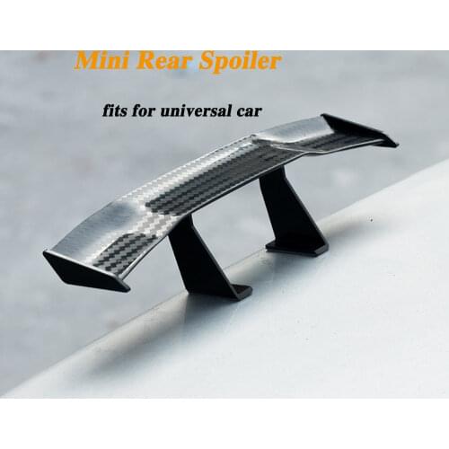 Universal Spoiler Carbon Fiber Look 3D Mini Rear Trunk Wing Boot Lip Spoiler Stickers Car Exterior Funny Accessories Decoration