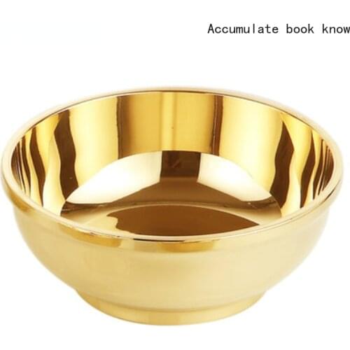 High-end Tableware thicken Bowls healthy pure copper small large NOODLE Bowls for children kids yellow brass rice dinner Bowl