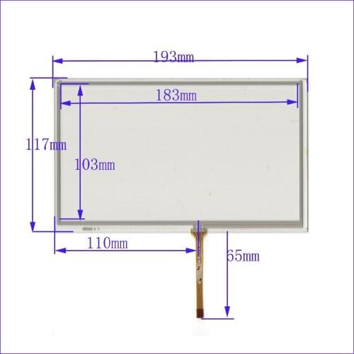 XWT485 193mm*117mm 8inch 4 line For CarDVD touch screen panel 193*117 this is compatible for AT080TN64 display