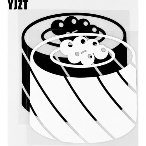 YJZT 12.5×13CM Vinyl Decal Sushi Japanese Asian Food Car Stickers Decorative Black / Silver 10A-0827