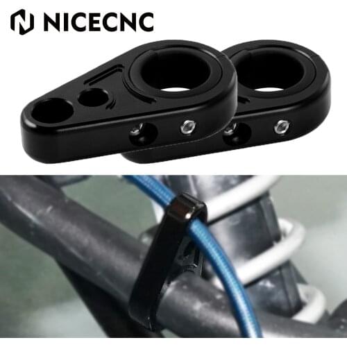 NICECNC Motorcycle Brake Line Hose Clamp Holder For Suzuki Eiger 400 KingQuad QuadSport Polaris Sportsman Touring RZR Ranger ATV