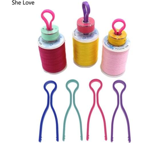 Chzimade 30Pcs Bobbin Thread Holders Thread Buddies Clips Sewing Machine Accessories for Bobbin Thread Spool Organizing