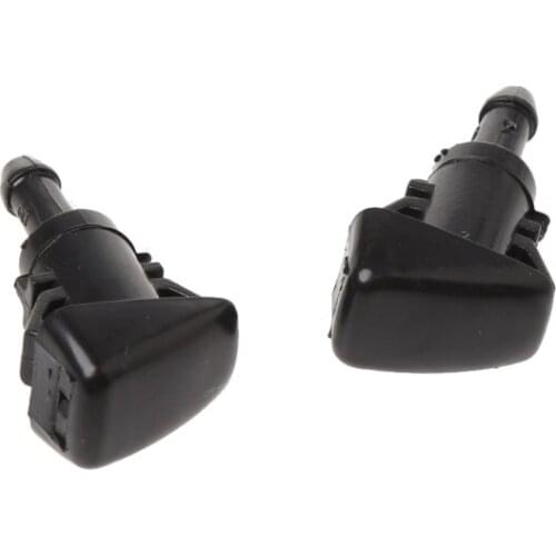 1 Pair Windshield Washer Wiper Water Spray Nozzle For Hyundai Verna ix35 ix25 Front Left & Right black plastic spray direction
