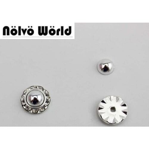 100pcs/lot 11 13 15mm shoes accessories plastic mix metal nail round nail bags bracelets screws colorful decorative nail rivets