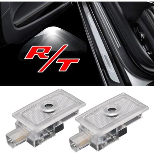 2-4 pcs LED Car Door Light R/T RT Badge Ghost Projector Welcome Courtesy Lamp 12V For Dodge Magnum Charger Avenger Accessories
