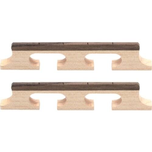 2 Pieces Rosewood Maplewood Saddle Bridge Luthier Tools for 4-Strings Banjo Replacement Parts