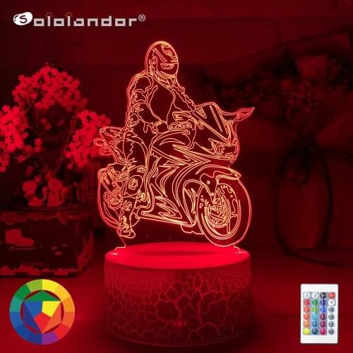 3d Lamp Motorcycle Racer Jonathan Rea Action Figure Nightlight for Home Room Decoration Cool Fans Birthday Gift Led Night Light
