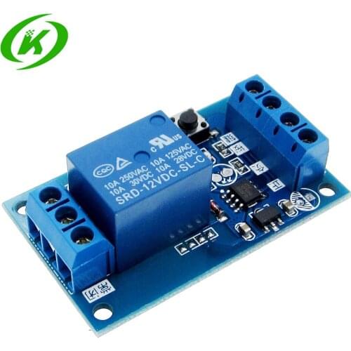 5pcs 12V Single Bond Button Bistable Relay Module Modified Car Start and Stop Self-Locking Switch One Key