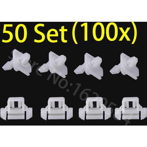 50 Set (100 clips) clips buttons A0019884981, A0019885181 ,Clips Fairings, Clamps for Fairings, For W124 S124 W201