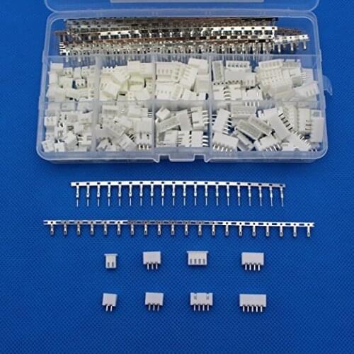 600Pcs 2.54mm JST-XHP 2 / 3 / 4 / 5 Pin housing and Male / Female Pin Head Connector Adapter Plug Set