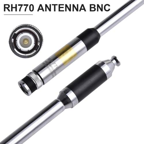 RH770 Antenna BNC Walkie-talkie Antenna 144/430Mhz 3.0/5.5dBi 20W Telescopic Antenna HT/Scanner
