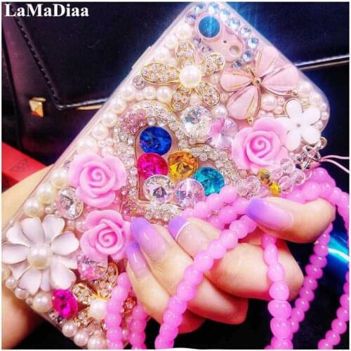 Luxury Glitter Pearl Diamond Crystal Rhinestone Phone Cases For Huawei P8 P9 P10 P20 P30 P40 PLUS LiTE Mate 10 20 30 Pro Lite