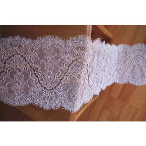 Chantilly Lace Trim Eyelash Lace Fabric LT173EM