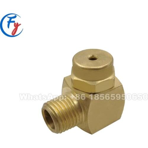 Brass GA GGA angle-type fulljet full cone nozzle, industry standard elbow 90 degree angle full cone spray nozzle